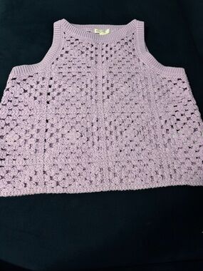 Crewcuts Lavender Crochet Tank Top, Sweater Vest